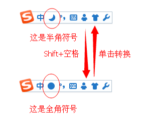 全角和半角的切换方法